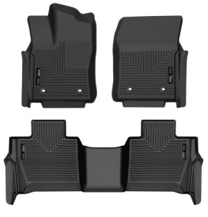Toyota Sequoia Floor Mats - Front + Rear - Husky Liners - WeatherBeater - Black - `23-`24 Toyota Sequoia Floor Mats - Front + Rear - Husky Liners - WeatherBeater - Black - `23-`24